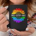 Free Sister Hugs Rainbow Sunflower Lgbt Gay Pride Month Coffee Mug Unique Gifts