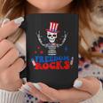 Freedom Rocks Skeleton American Flag Independence Day 1776 1776 Funny Gifts Coffee Mug Unique Gifts