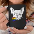 French Bulldog Gay Pride Rose Lgbt-Q Rainbow Frenchie Dog Coffee Mug Unique Gifts