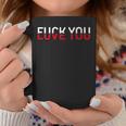 Fuck You Love You Red And White Text Quote Coffee Mug Funny Gifts