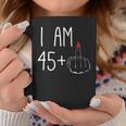 46Th Birthday Girl I Am 45 Plus 1 Middle Finger Coffee Mug Unique Gifts