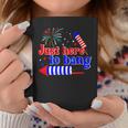 Funny 4Th Of July Fireworks Just Here To Bang American Flag Coffee Mug Unique Gifts