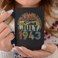 Funny 80 Year Old July 1943 Vintage Retro 80Th Birthday Gift 80Th Birthday Funny Gifts Coffee Mug Unique Gifts