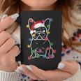 French Bulldog Dog Tree Christmas Lights Xmas Pajama Coffee Mug Unique Gifts
