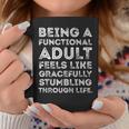 Being A Functional Adult Sarcasm Quote Ironic Retro Coffee Mug Unique Gifts