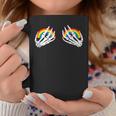 Funny Gay Les Pride Rainbow Boobs Skeleton Hand Lgbt Gay Coffee Mug Unique Gifts