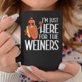 Funny Hot Dog Im Just Here For The Wieners 4Th Of July Coffee Mug Unique Gifts