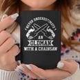 Funny Lumberjack Never Underestimate Old Man With A Chainsaw Gift For Mens Coffee Mug Funny Gifts
