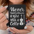 Funny Never Underestimate A Girl And Her Cello Coffee Mug Funny Gifts