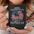 Funny Never Underestimate An Old Man With A Rottweiler Coffee Mug Funny Gifts