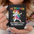 Funny Pe Teacher Back To School Dabbing Unicorn Coffee Mug Personalized Gifts