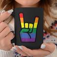 Gay Pride Rock Hand Rainbow Flag Lgbtq Rocker Boys Kids Men Coffee Mug Unique Gifts