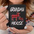 Grandma Moose Red Plaid Buffalo Matching Family Pajama Coffee Mug Funny Gifts