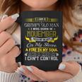 Grumpy Old Man Born In November With Heart On Sleeve Coffee Mug Unique Gifts