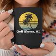 Gulf Shores Alabama Retro Vintage Palm Tree Beach Coffee Mug Unique Gifts