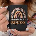 Happy Last Day Of Preschool Teacher Student Leopard Rainbow Coffee Mug Personalized Gifts