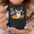 Hello Summer Corgi Dog Lover Tropical Beach Summer Vacation Coffee Mug Unique Gifts