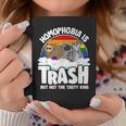 Homophobia Is Trash Gay Pride Raccoon Opossum Ally Lgbt Coffee Mug Unique Gifts
