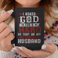 I Asked God For A Hero He Sent Me My Asshole Husband Gift For Womens Gift For Women Coffee Mug Unique Gifts