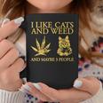 I Like Cats And Weed And Maybe 3 People Coffee Mug Funny Gifts