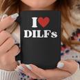 I Love Dilfs Red Heart Coffee Mug Unique Gifts