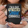 Im A Dad That Runs On Jesus Cornhole Coffee Mug Funny Gifts