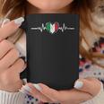 Italy Flag Heartbeat Italian Roots Vintage Coffee Mug Funny Gifts