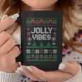 Jolly Vibes Ugly Sweater Jolly Christmas Happy Holidays Coffee Mug Unique Gifts