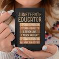 Junenth Educator Teach Strength Melanin Teacher Men Women Coffee Mug Unique Gifts