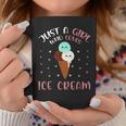 Just A Girl Who Loves Ice Cream Lover Cute Summer Vacation Coffee Mug Unique Gifts