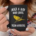 Just A Boy Who Loves Yellow Warblers Birds Birding Coffee Mug Unique Gifts