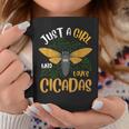 Just A Girl Who Loves Cicadas Brood X Insect Entomology Coffee Mug Unique Gifts