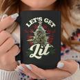 Let's Get Lit Christmas Cannabis Weed Stoner Coffee Mug Unique Gifts