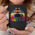 Lgbt Ally Cat Be Kind Gay Rainbow Funny Lgbtq Flag Gay Pride Coffee Mug Unique Gifts