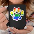 Lgbt Ally Furry Pride Rainbow Fursuit Dog Paw Print Coffee Mug Unique Gifts