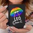 Lgbtq Leo Queen Lips Zodiac Rainbow Gay Pride Flag Lesbain Coffee Mug Unique Gifts