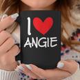 I Love Angie Name Personalized Girl Woman Bff Friend Heart Coffee Mug Unique Gifts