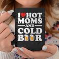 I Love Heart Hot Moms Cold Beer Adult Drinkising Joke Coffee Mug Unique Gifts