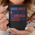 Loves Jesus And America Too American Flag Comfort Colors Shirt Independence Day Gift Red White And Blue Shirt God Bless America Coffee Mug Unique Gifts