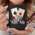 Lucky Lady Poker Player Gambling Casino Gambler Coffee Mug Unique Gifts