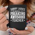 Married To An Awesome Teacher Husband Of A Teacher Gift For Mens Gift For Women Coffee Mug Unique Gifts
