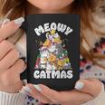 Meowy Catmas Cat Christmas Tree Xmas Girls Boys Santa Short Sleeve Coffee Mug Funny Gifts