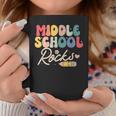 Middle School Rocks Students Teacher Back To School Coffee Mug Funny Gifts