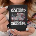 My Favorite Soldier Calls Me Grandpa Usa Flag Father Gift Gift For Mens Coffee Mug Unique Gifts