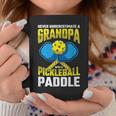 Never Underestimate A Pickleball Grandpa Player Vintage Gift For Mens Coffee Mug Personalized Gifts