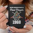 Never Underestimate A Pool Player Born In 1968 55Th Birthday Coffee Mug Personalized Gifts
