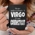 Never Underestimate A Virgo From Connecticut Zodiac Sign Coffee Mug Funny Gifts