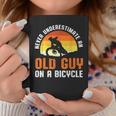Never Underestimate An Old Guy On A Bicycle Funny Riders Dad Coffee Mug Funny Gifts