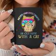 Never Underestimate An Old Hippie With A Cat Funny Coffee Mug Funny Gifts