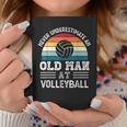 Never Underestimate An Old Man At Volleyball Fathers Day Gift For Mens Coffee Mug Funny Gifts